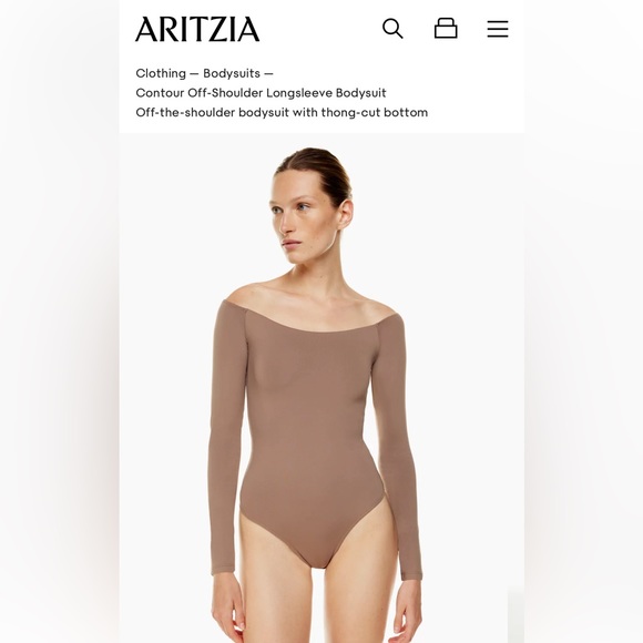 Aritzia Tops - Aritzia off the shoulder Babaton bodysuit
